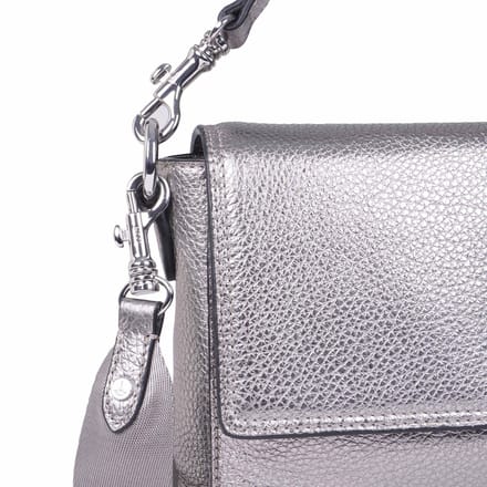 JOOP! Leren Schoudertas Splendere Muna Shoulderbag Gun Zilverkleurig