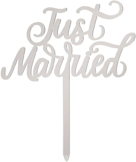 Dekora Caketopper Just Married Silver