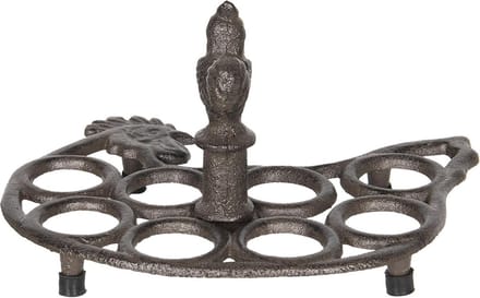 Clayre & Eef Eierhouder 21x16x12 cm Bruin IJzer