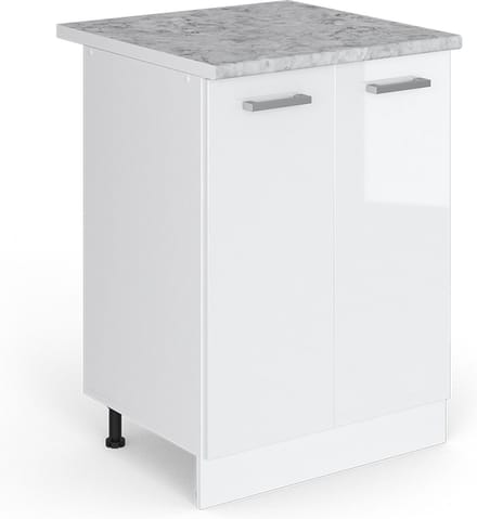 Vicco R-Line Keukenonderkast – 60 cm, WB Marmer Wit Hoogglans