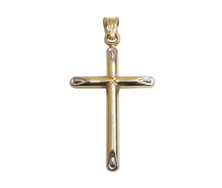 Bicolor gouden holle kruis