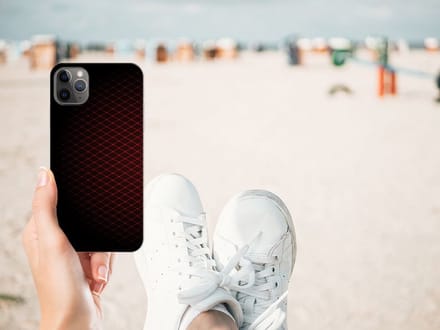 Apple iPhone 11 Pro Max TPU bumper Geruit Rood