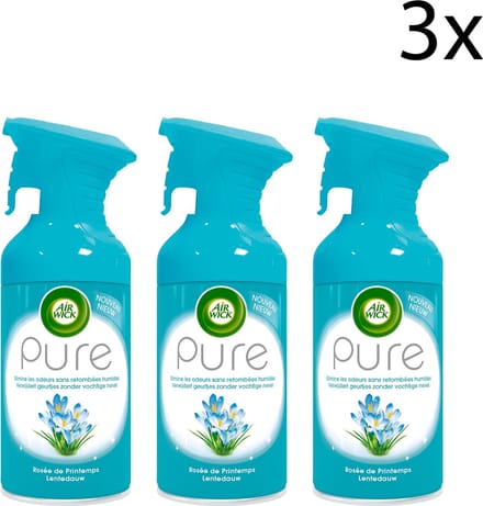 Air Wick Luchtverfrisser Spray - Pure Lentedauw 250ml x3
