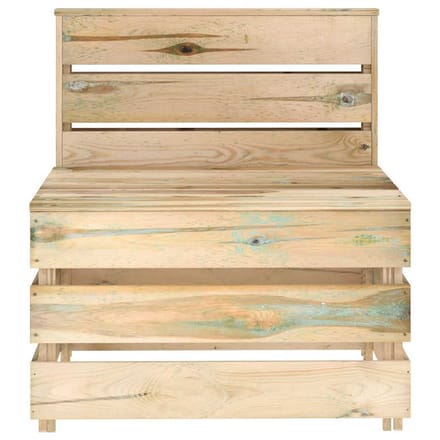 vidaXL - Tuinmiddenbank - pallet - geïmpregneerd - grenenhout