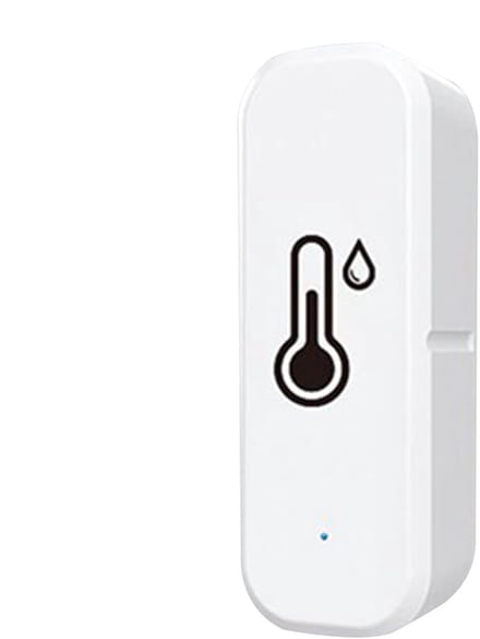 Temperatuur Vochtigheid Sensor - Slimme Hygrometer - Omgeving Monitoren - App Meldingen - 7x2.5x2 cm - Wit