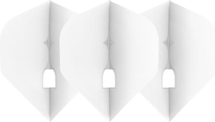 L-Style Champagne Flight L1 Standard Solid White - Dart Flights