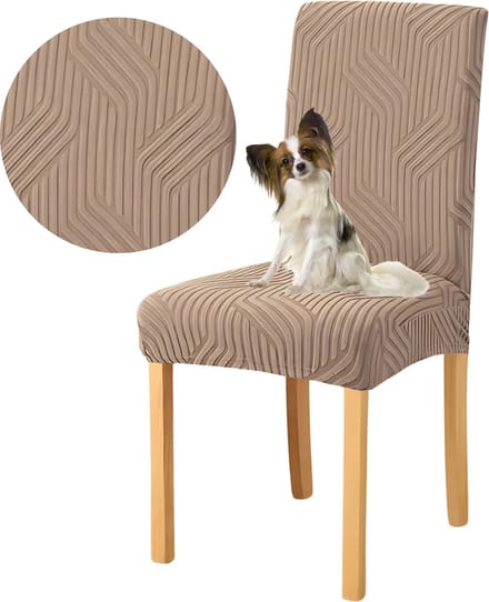 Merkloos - Stoelhoes - Beż Cappuccino - Jacquard - Beschermend
