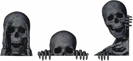 Decosticker Set3 Peeping Skeleton Natuur 34xh44cm