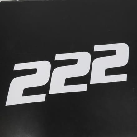 3 autocollant stickers numéro de course adhésif chiffre 2 blanc 20x25cm pour moto