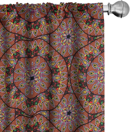 ABAKUHAUS – Boheemse Voorhangen – 2x75x225 cm – Mikrofaser