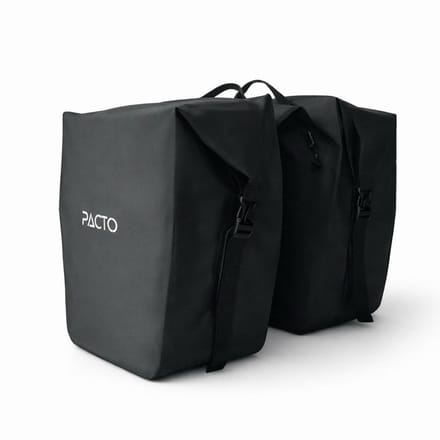PACTO - Dubbele fietstas - zwart - 36L