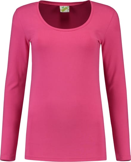 L&S T-shirt Crewneck cot/elast LS for her