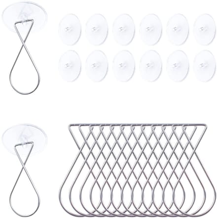 Dailygoods- Plafondhaken Zelfklevend - 24 Sets - Transparant/Zilver