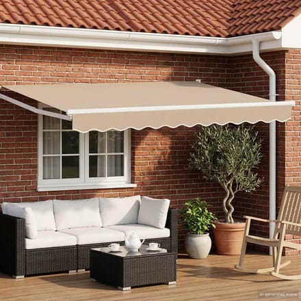 vidaXL - Uitschuifbare - luifel - Beige - 3,5 - x - 2 - m