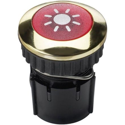 Grothe 63042 Belknop 1-voudig Goud 12 V/1,5 A