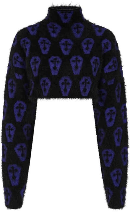 Banned - Gothic Gebreide trui - Lyric Jumper - M tot XL - voor Vrouwen - zwart-lila