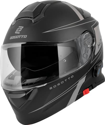 Bogotto H271 Taog Bluetooth Helm Zwart Grijs - Helm