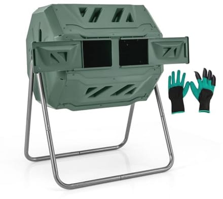 Trommelcompostbak 160 Liter met 2 Kamers en Ventilatiesystemen voor Efficiënt Composterene