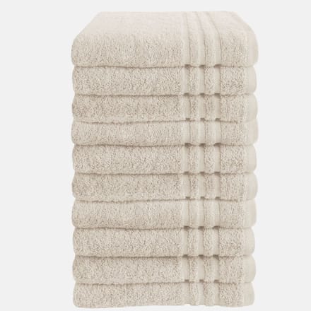 Byrklund Handdoek - Set van 10 - Hotelkwaliteit - 100% katoen (BCI) - 500 g/m² - 50x100 cm - Beige