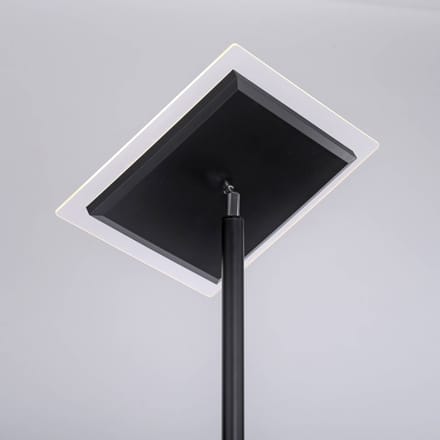 JUST LIGHT. GmbH Hans LED vloerlamp met leeslamp, hoekig, zwart