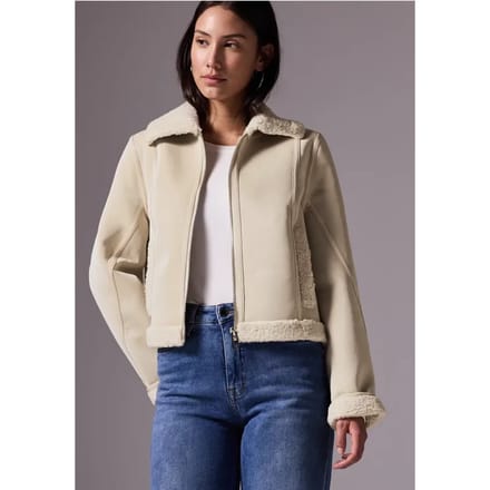 Jas met wol look details