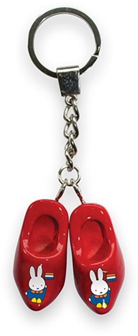 Nijntje Sleutelhanger 2 klomp 4 cm rood