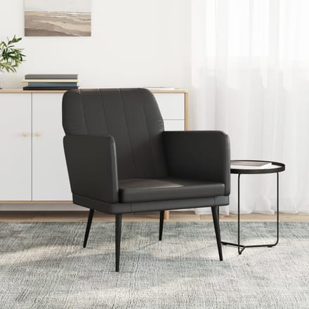 vidaXL - Fauteuil - 61x78x80 - cm - kunstleer - zwart