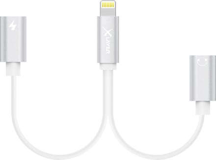XLayer - Lightning Splitter - Opladen en Muziek - Microfoon Ondersteuning - Vanaf iPhone 7 - 13cm