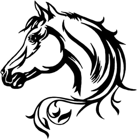 Dailygoods- Paardensilhouet Sticker - Waterdichte Auto Sticker - Set