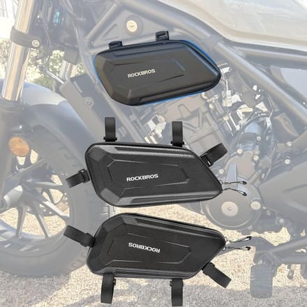 Waterdichte Driehoekige Motortas Kunstleer - Zijtas voor Motorfiets Frameopslag