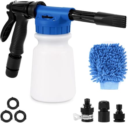Schuimpistool autowas 900 ml - 2-in-1 schuimsproeier - verstelbaar schuimkanon - SnelShoppen