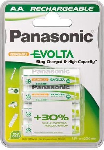 Panasonic EVOLTA batterij Mignon / AA Klaar voor gebruik P6I-AA in een pakket van 4