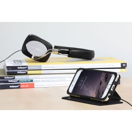 Just Mobile - leren folio hoesje voor iPhone 6s+ - zwart