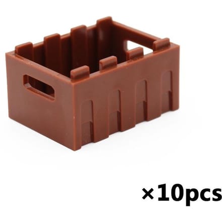 Composants de Briques MOC 30150 Caisse Contenant avec Poignées Pièce Classique Compatible avec Toutes les Briques de Construction Jouet Accessoire black