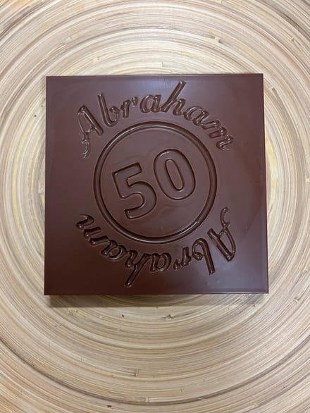 Callebaut - Abram chocolade 50 jaar - Melk - Verjaardagscadeau