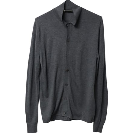 Acne Studios vest met kraag en knoopsluiting in grijze wol