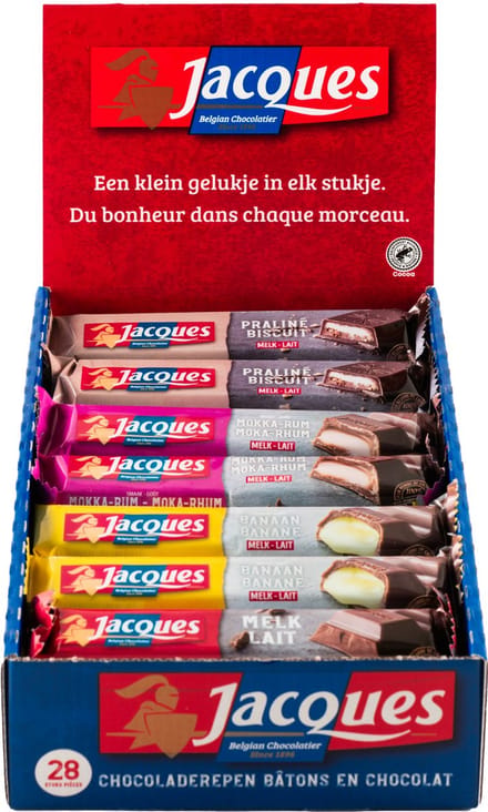 Jacques Chocolade repen proefpakket 28 x 47g