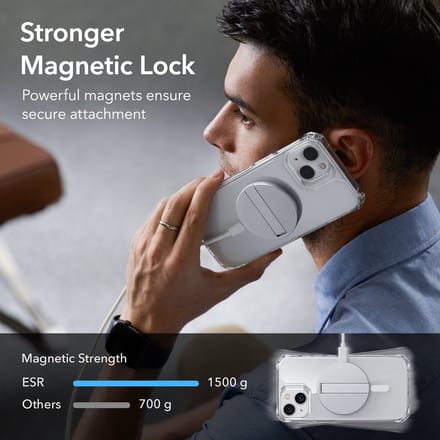 ESR Air Armor HaloLock iPhone 14 Plus Hoesje magnetische ring Transparant