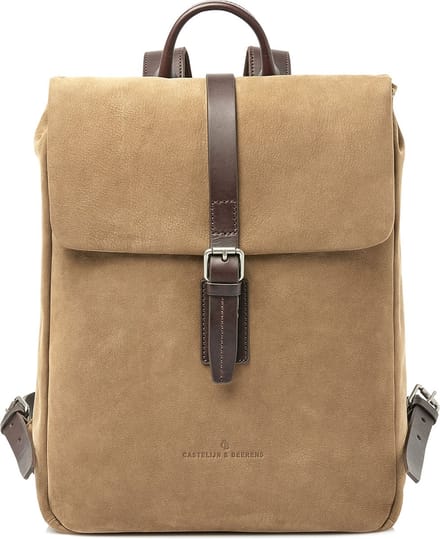Castelijn & Beerens - Veneto Nubuck Rugzak 15.6 RFID | taupe -