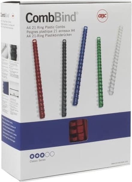 GBC CombBind Binding Combs 51mm A4 21R White
