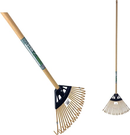 Synx Tools Gazonhark Bamboehark mini - Bladhark - Bodembewerkers - Harken - Gazon 180x220mm mm - Incl. Steel 75 cm