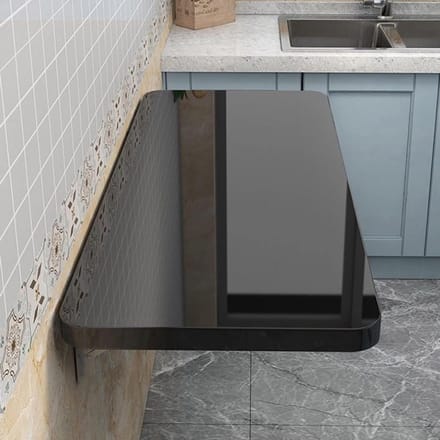 Opvouwbaar Wandbureau - Klaptafel Bureau - Ruimte Besparen - Stevig Ontwerp - 80x30cm - Zwart