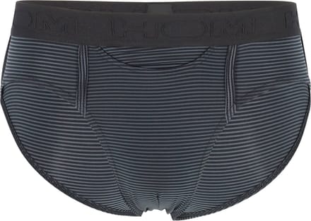 HOM Simon mini briefs HO1 (1-pack) - herenslip met horizontale gulp - zwart gestreept