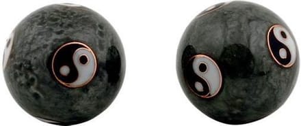 Meridiaankogels Yin Yang Tai Chi grijs - 3.5 cm (2 stuks) - S