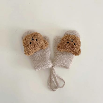 Mitaines Gants chauds d'hiver Mitaines de dentition tricotées Main kaki