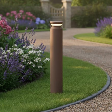 Ideal Lux LED tuinpadverlichting Boeing, hoogte 70 cm, koffiebruin