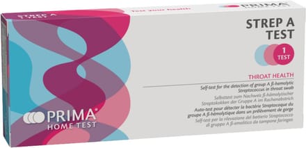 Streptokokken A test - Strep A bacterie - zelftest - Prima Lab - 1 test
