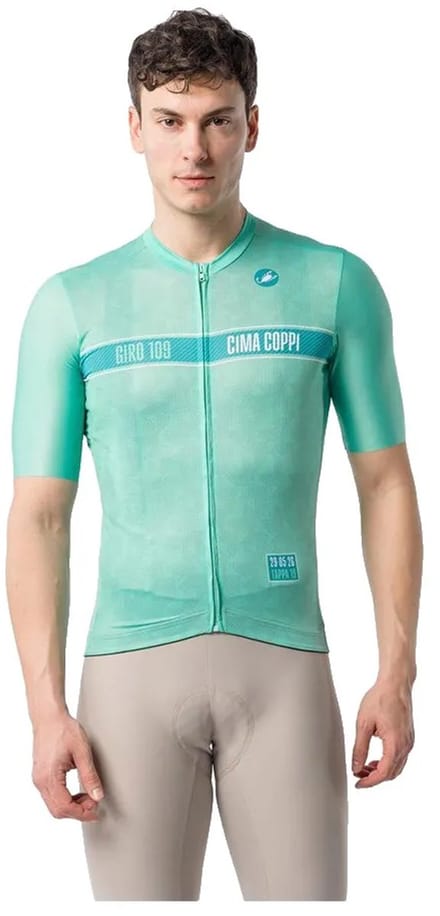 Castelli #giro109 Cima Coppi Korte Mouw Wielertrui Groen M Man
