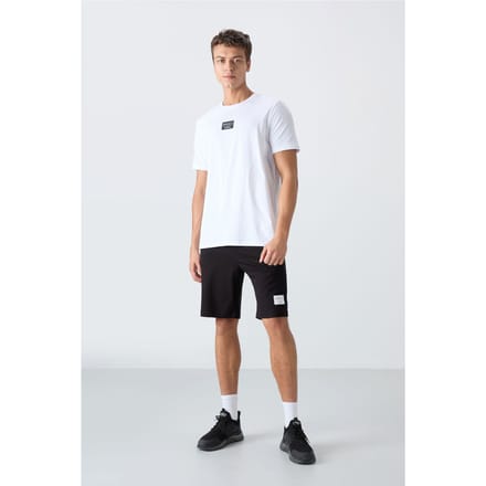 Bedrukte Katoenen Jersey T-Shirt en Shorts Set