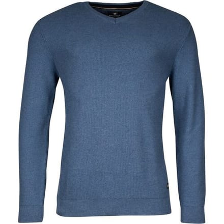 Baileys Trui V-Neck Cotton Structure Knit Denim Blue / male